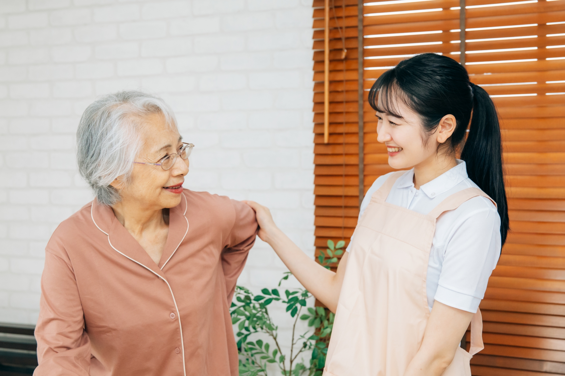 利用者とスタッフ